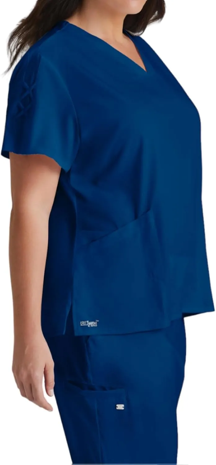 BARCO Grey's Anatomy Scrubs Signature - Astra Scrub Top for Women, V-Neck Spandex Stretch Women's Scrub Top