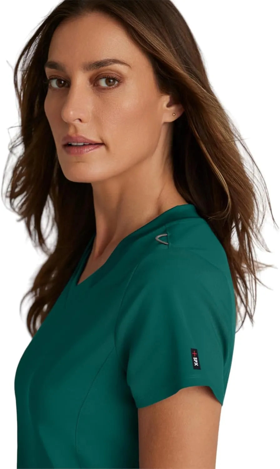 BARCO Grey's Anatomy Spandex Stretch Direct - Bolt Scrub Top for Women, V-Neck Women's Scrub Top