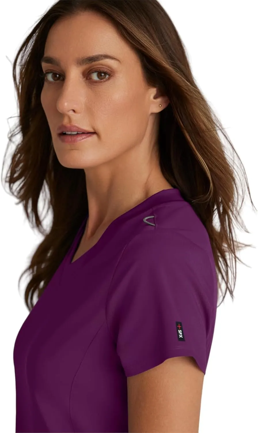 BARCO Grey's Anatomy Spandex Stretch Direct - Bolt Scrub Top for Women, V-Neck Women's Scrub Top