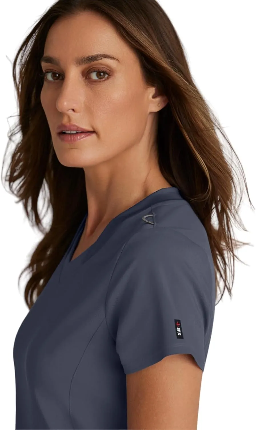 BARCO Grey's Anatomy Spandex Stretch Direct - Bolt Scrub Top for Women, V-Neck Women's Scrub Top