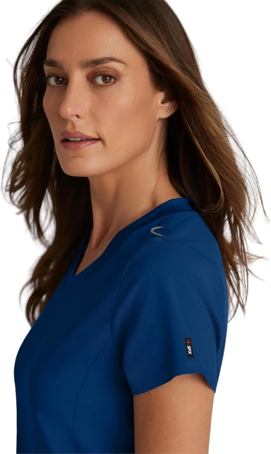 BARCO Grey's Anatomy Spandex Stretch Direct - Bolt Scrub Top for Women, V-Neck Women's Scrub Top