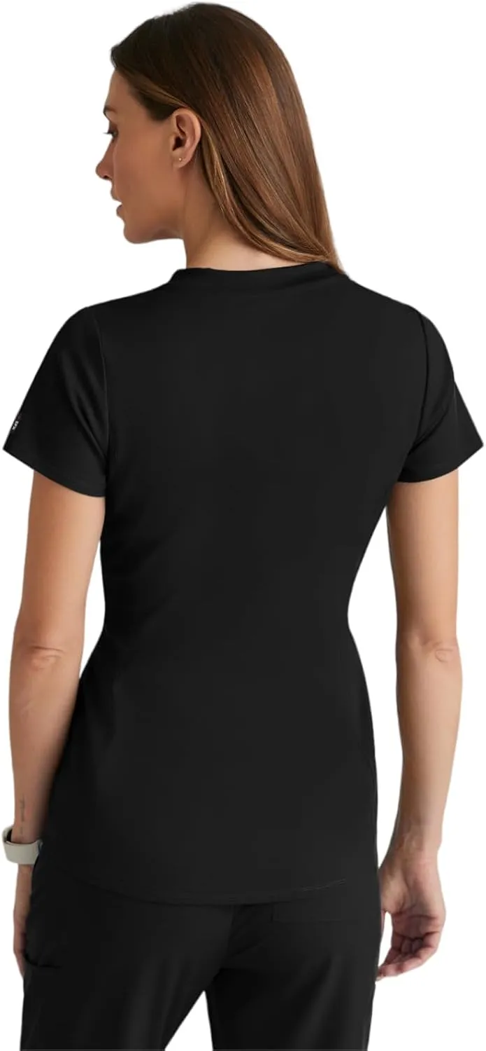 BARCO Grey's Anatomy Spandex Stretch Direct - Bolt Scrub Top for Women, V-Neck Women's Scrub Top