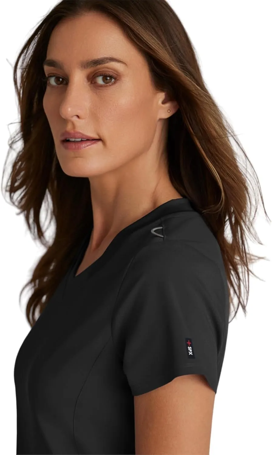 BARCO Grey's Anatomy Spandex Stretch Direct - Bolt Scrub Top for Women, V-Neck Women's Scrub Top