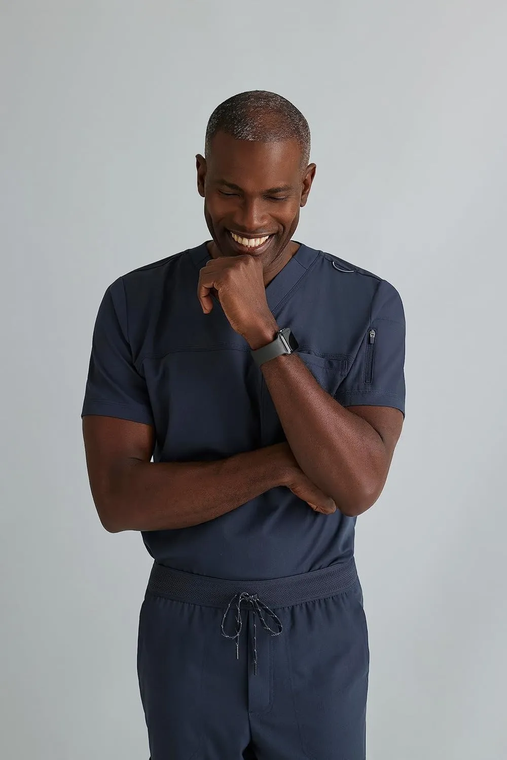 BARCO Grey's Anatomy Spandex Stretch Direct - Rapid Scrub Top for Men, V-Neck Men's Scrub Top
