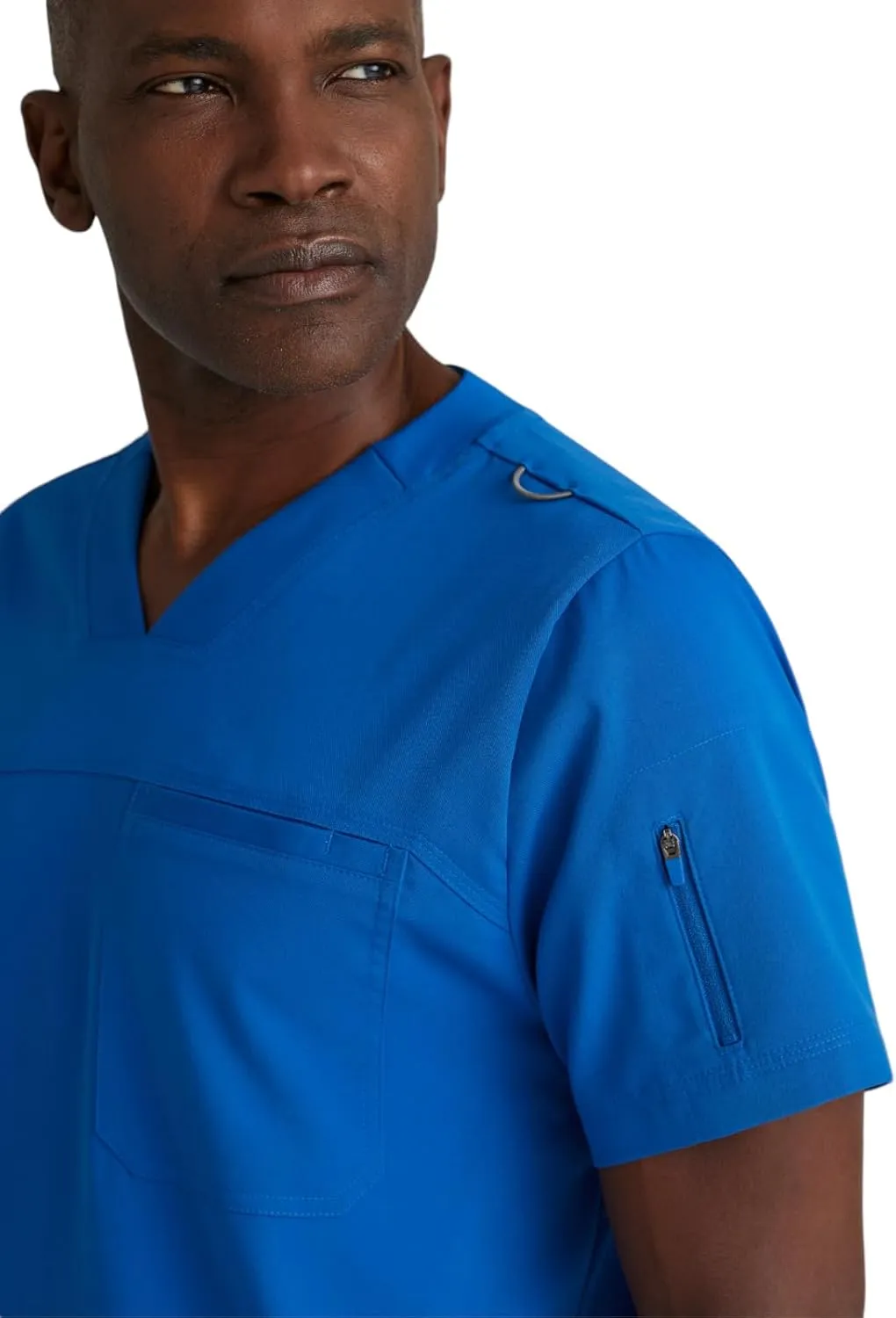 BARCO Grey's Anatomy Spandex Stretch Direct - Rapid Scrub Top for Men, V-Neck Men's Scrub Top