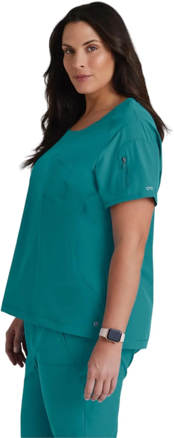 BARCO One Uplift Scrub Top - Women's Medical Top, Eco-friendly, 4-Way Stretch