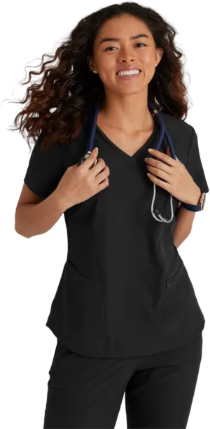 BARCO Skechers Vitality Electra Scrub Top for Women - V-Neck Medical Top, 4-Way Stretch Women's Scrub Top