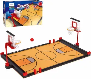 Basketball Court Building Blocks Kit, 250 PCS Micro Bricks Sports Arena Set with Hoop, Scoreboard & Player Figures, Compatible with Major Brands, Gift for Adults & Kids Ages 6-12  (Style 1)