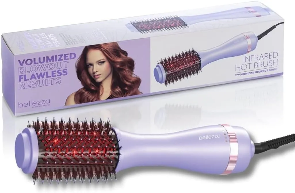 Bellezza Infrared Blowout Brush | 2" Professional Hot Brush (Purple)