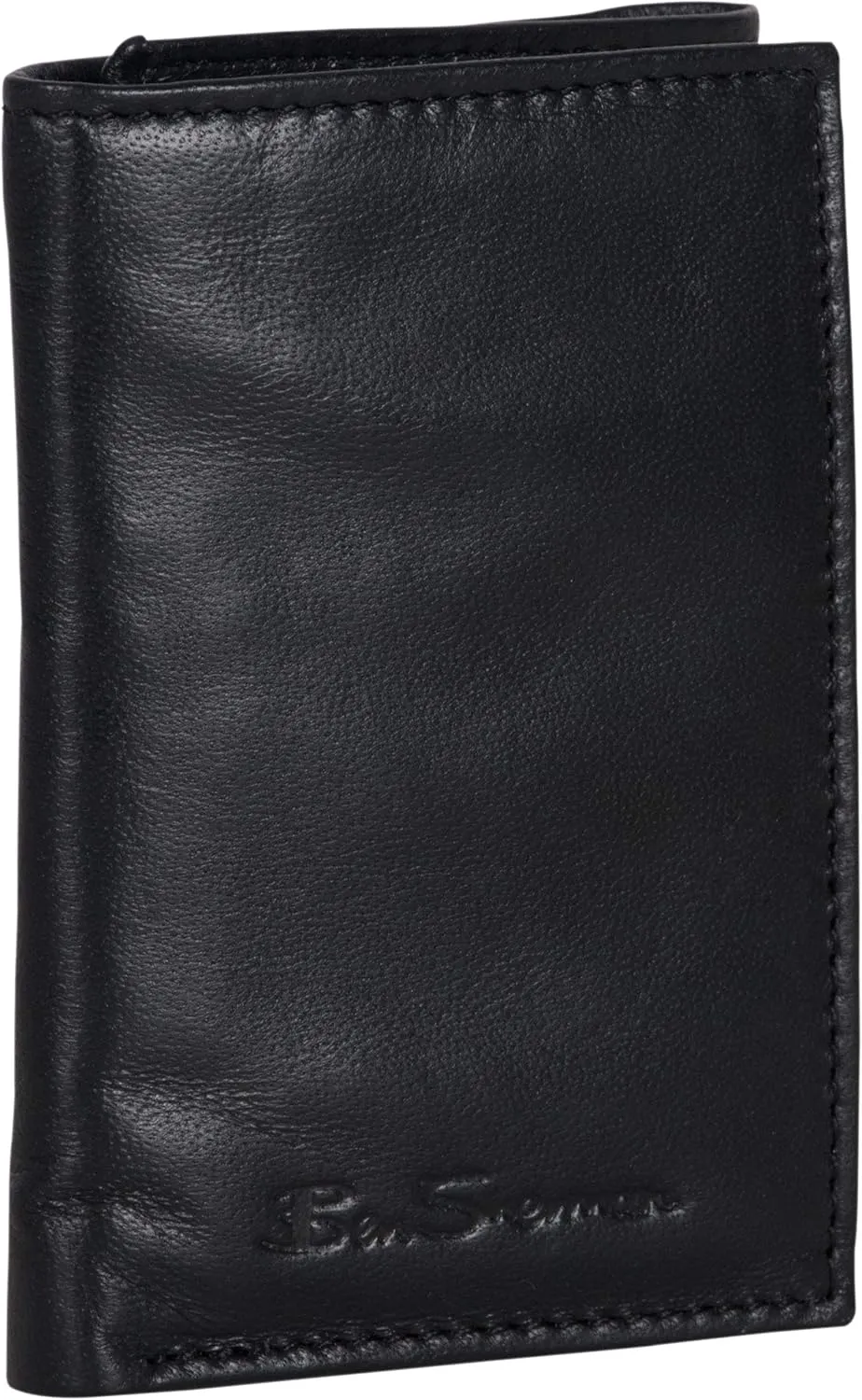 Ben Sherman Men's Manchester Slim Bifold Full-Grain Leather RFID Minimalist Gift Box Wallet