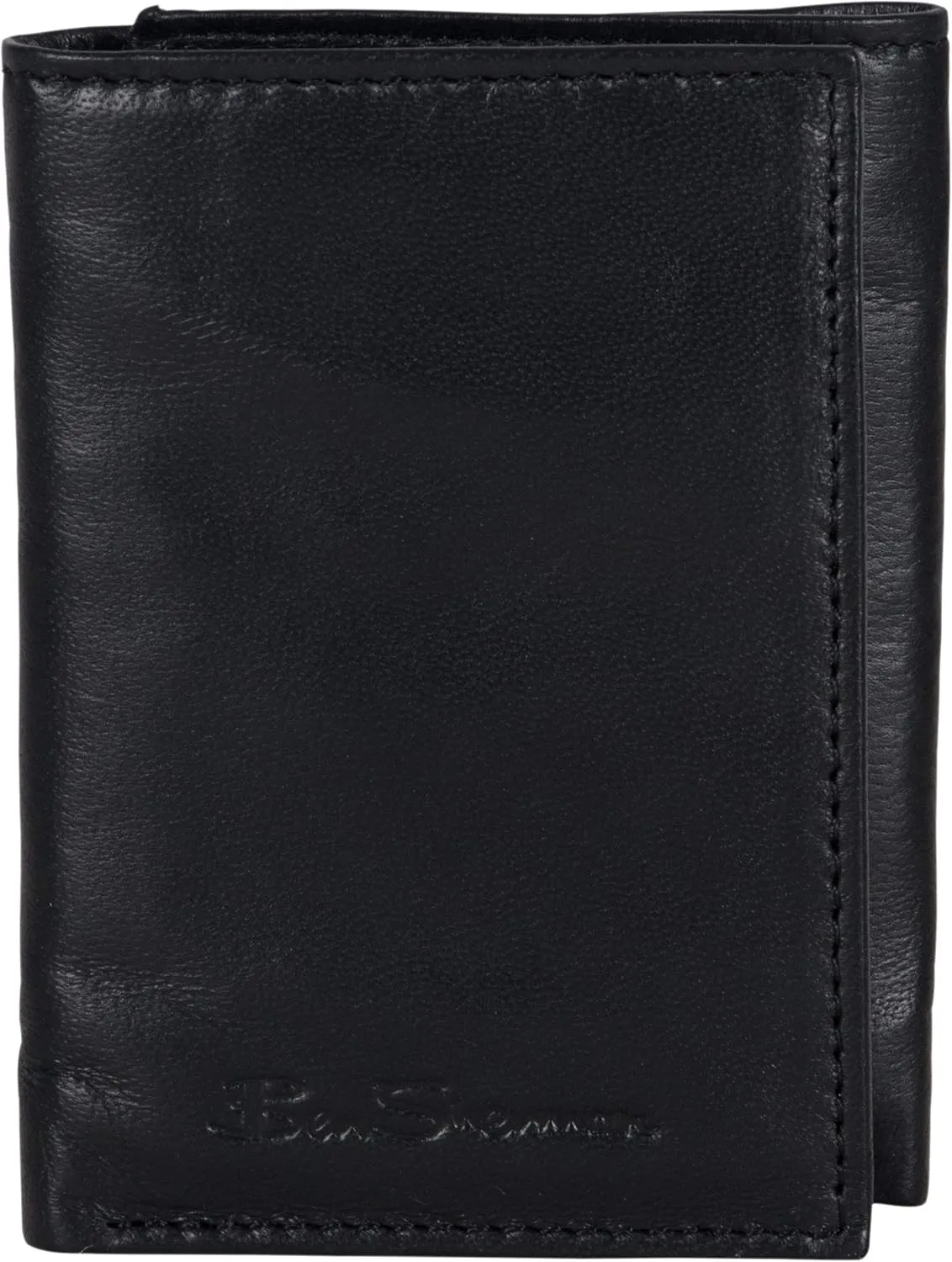 Ben Sherman Men's Manchester Slim Bifold Full-Grain Leather RFID Minimalist Gift Box Wallet