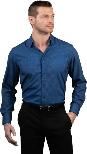 Ben Sherman Slim Fit Long Sleeve Dress Shirts for Men - Wrinkle Free Long Sleeve Shirt 4-Way Stretch