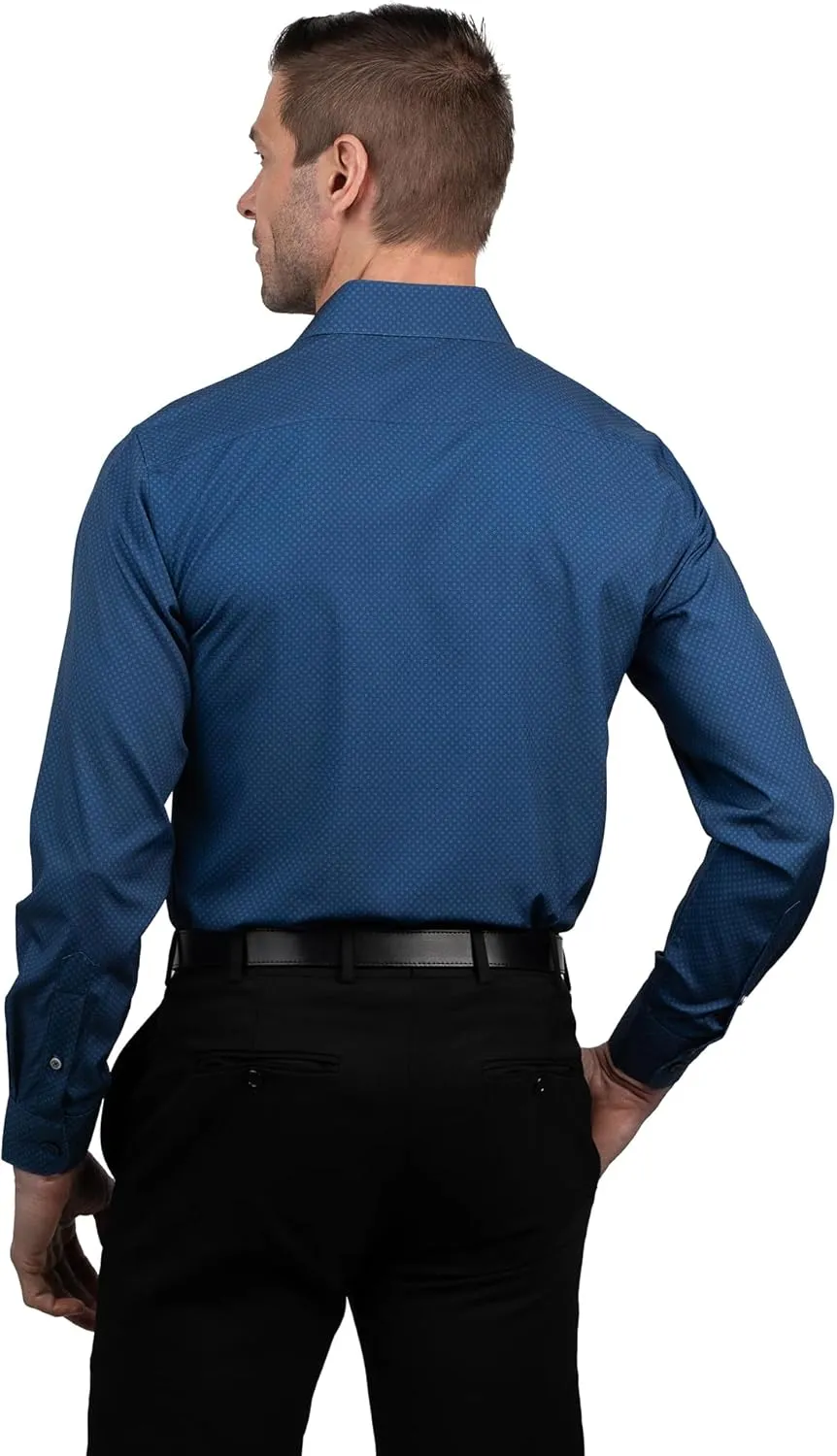 Ben Sherman Slim Fit Long Sleeve Dress Shirts for Men - Wrinkle Free Long Sleeve Shirt 4-Way Stretch