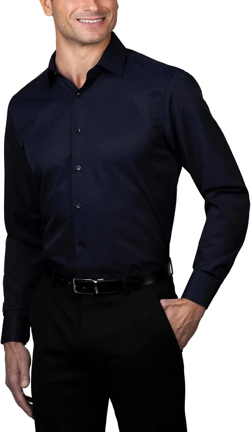 Ben Sherman Slim Fit Long Sleeve Dress Shirts for Men - Wrinkle Free Long Sleeve Shirt 4-Way Stretch