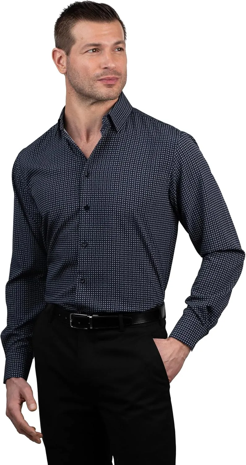 Ben Sherman Slim Fit Long Sleeve Dress Shirts for Men - Wrinkle Free Long Sleeve Shirt 4-Way Stretch