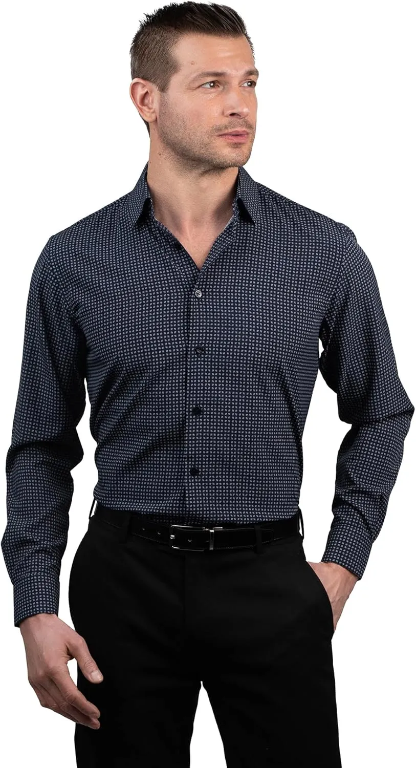 Ben Sherman Slim Fit Long Sleeve Dress Shirts for Men - Wrinkle Free Long Sleeve Shirt 4-Way Stretch