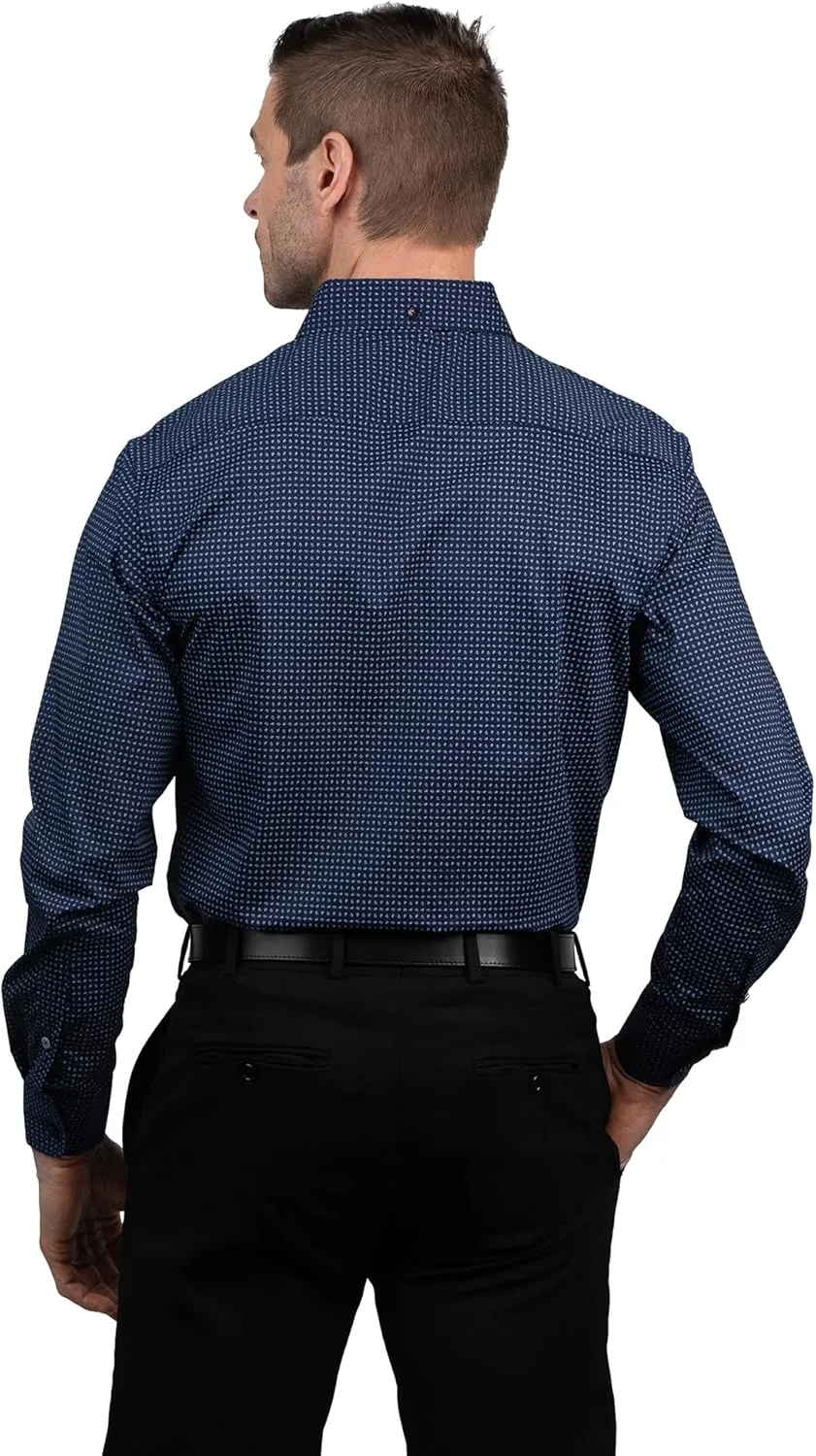 Ben Sherman Slim Fit Long Sleeve Dress Shirts for Men - Wrinkle Free Long Sleeve Shirt 4-Way Stretch