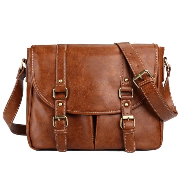 Best-selling variety Anti Bag Leather Shoulder Casual High Quality PU Theft Men's Man Messenger Crossbody Bag Laptop Simple Waterproof Vintage Closing soon 2020