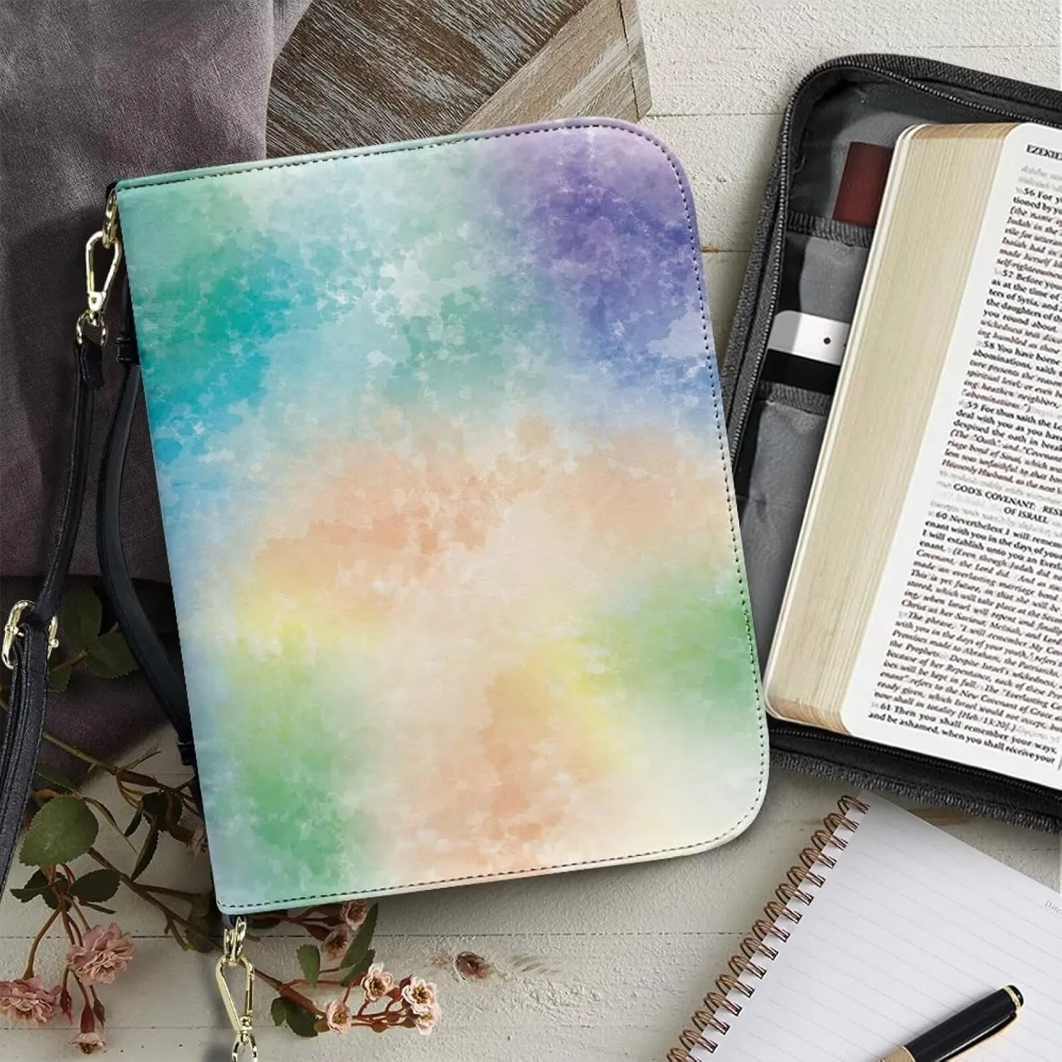 Bible Bags and Totes for Women Men Bible Cover Case for Women Men Leather Bible Covers for Women Men with Pockets
