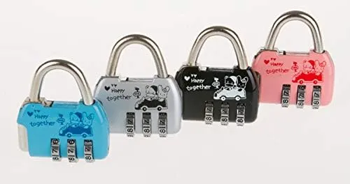 Black Color Mini Size Mechanical Coded Lock Match Metal Office Storage Locker 3 pcs Each package