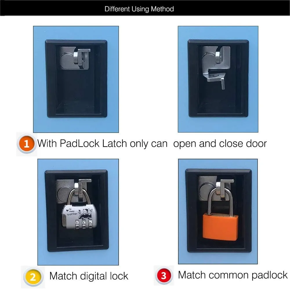 Black Color Mini Size Mechanical Coded Lock Match Metal Office Storage Locker 3 pcs Each package