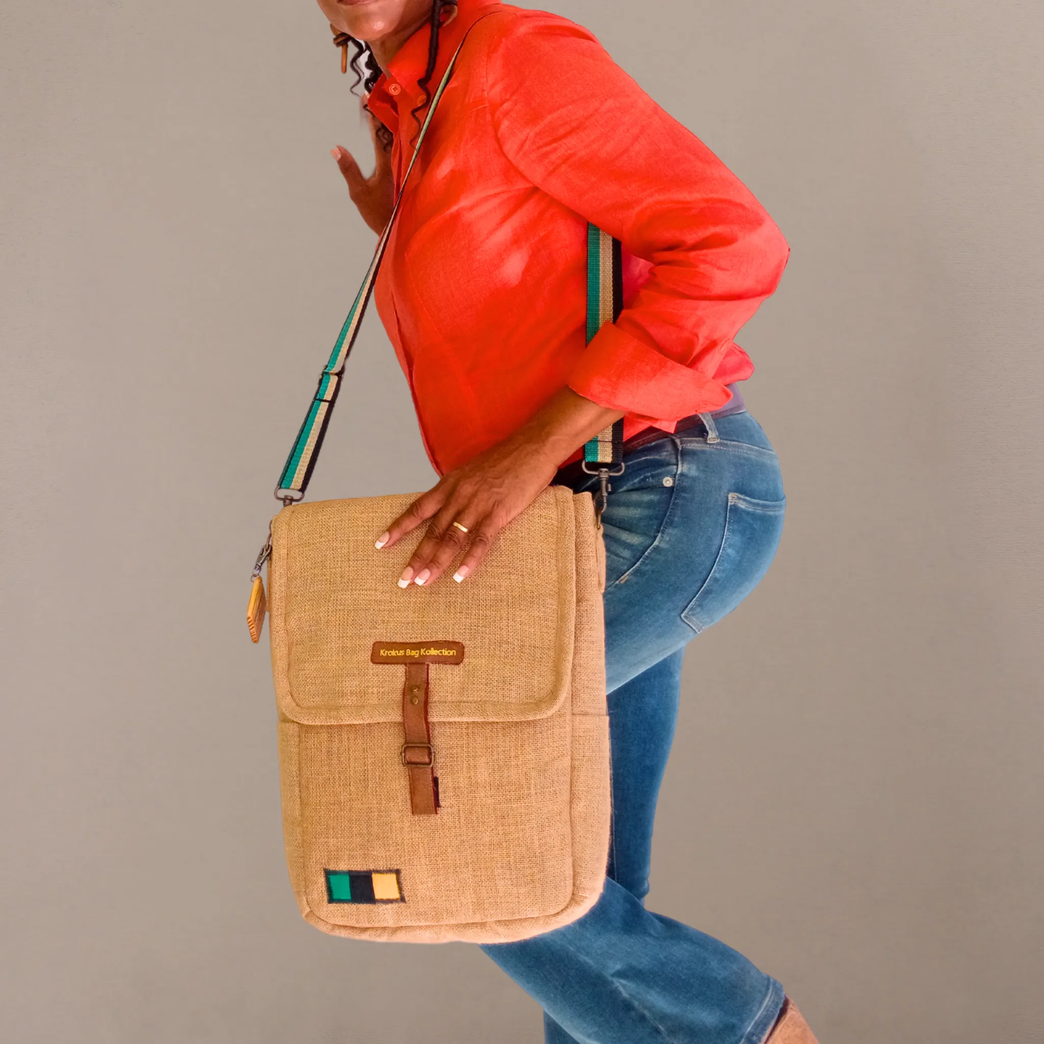 Black-Gold-Green Inspired Messenger Bag