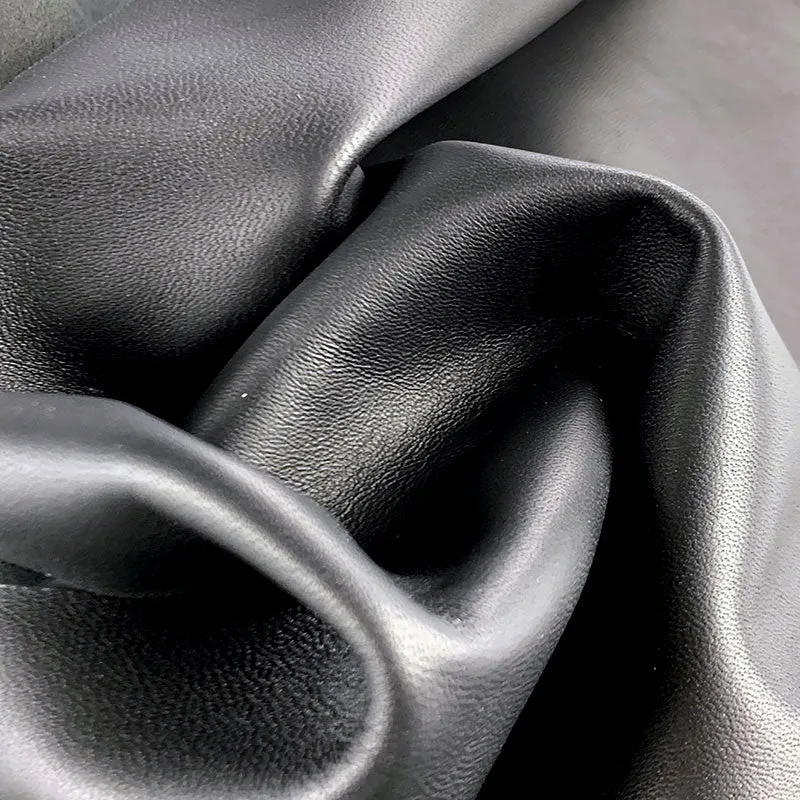Black Lambskin Leather