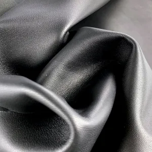 Black Lambskin Leather