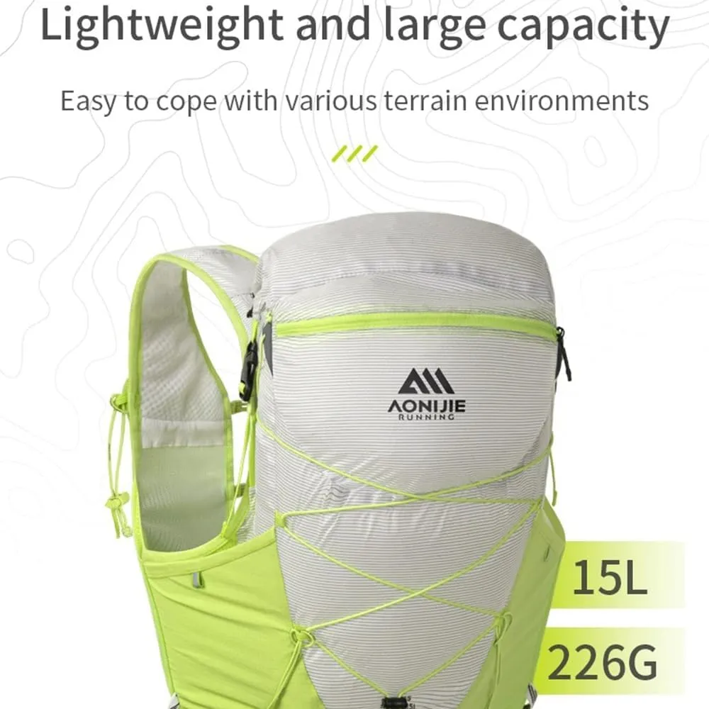 BlueField 15L Professional Large Capacity Men's and Women's Mountaineering Bag, Outdoor Professional Sports Bag (Black,XL)