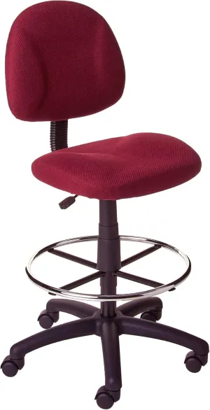Boss Office Products Ergonomic Works Drafting Chair without Arms in Burgundy
