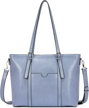BOSTANTEN Womens Leather Laptop Tote Office Shoulder Handbag Vintage Briefcase 15.6 inch Computer Work Purse