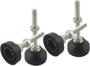 BREAKA 4pcs M12x80mm Adjustable Furniture Leveling Feet, Thread Foot Cups, Nylon Base 50mm Diameter, for Sofa, Cabinet, Workshops, Offices