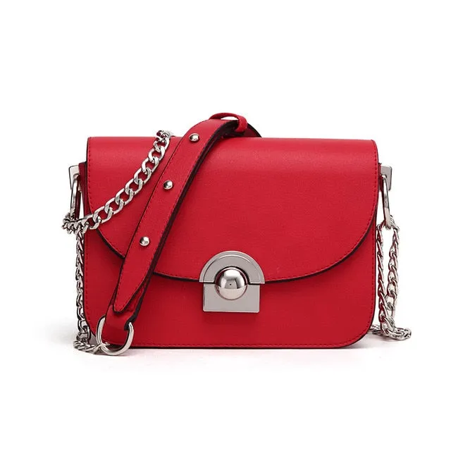 BRIGGS Women Handbags Famous Brand Women Messenger Bag Chains PU Leathe