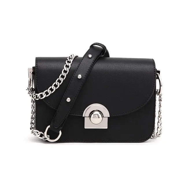 BRIGGS Women Handbags Famous Brand Women Messenger Bag Chains PU Leathe