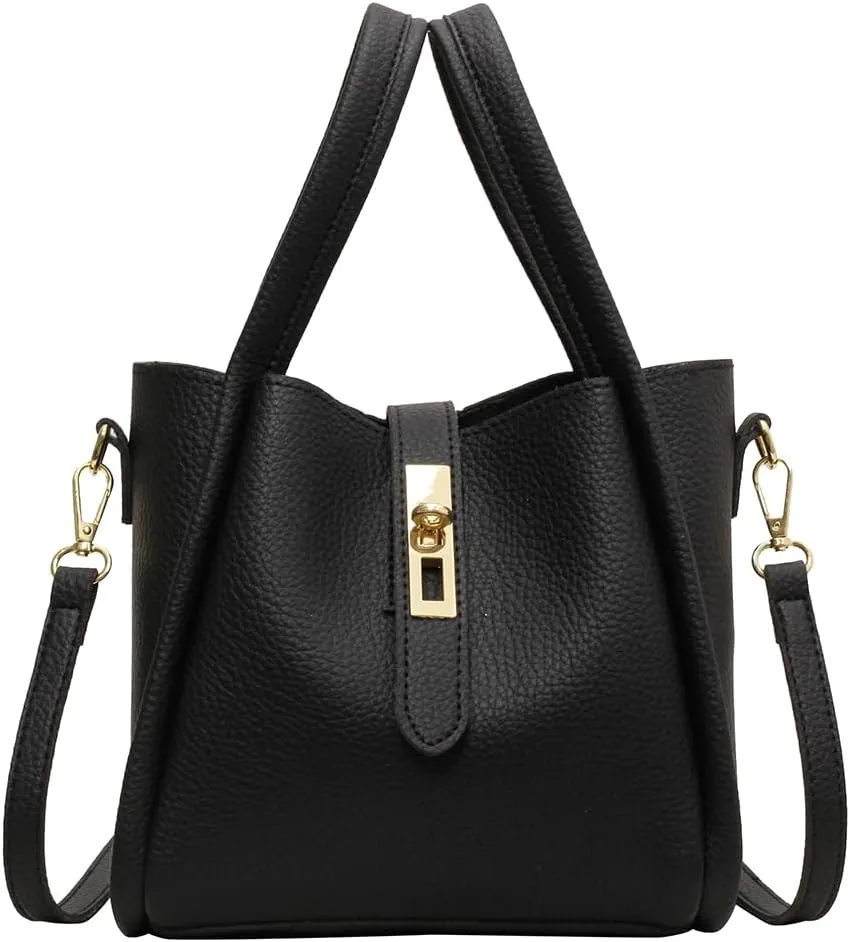 Bucket Bags for Women Trendy Shoulder Purse Satchel Handbag Pu Leather Bucket Tote Purse Top-handle Bag Fall Purse