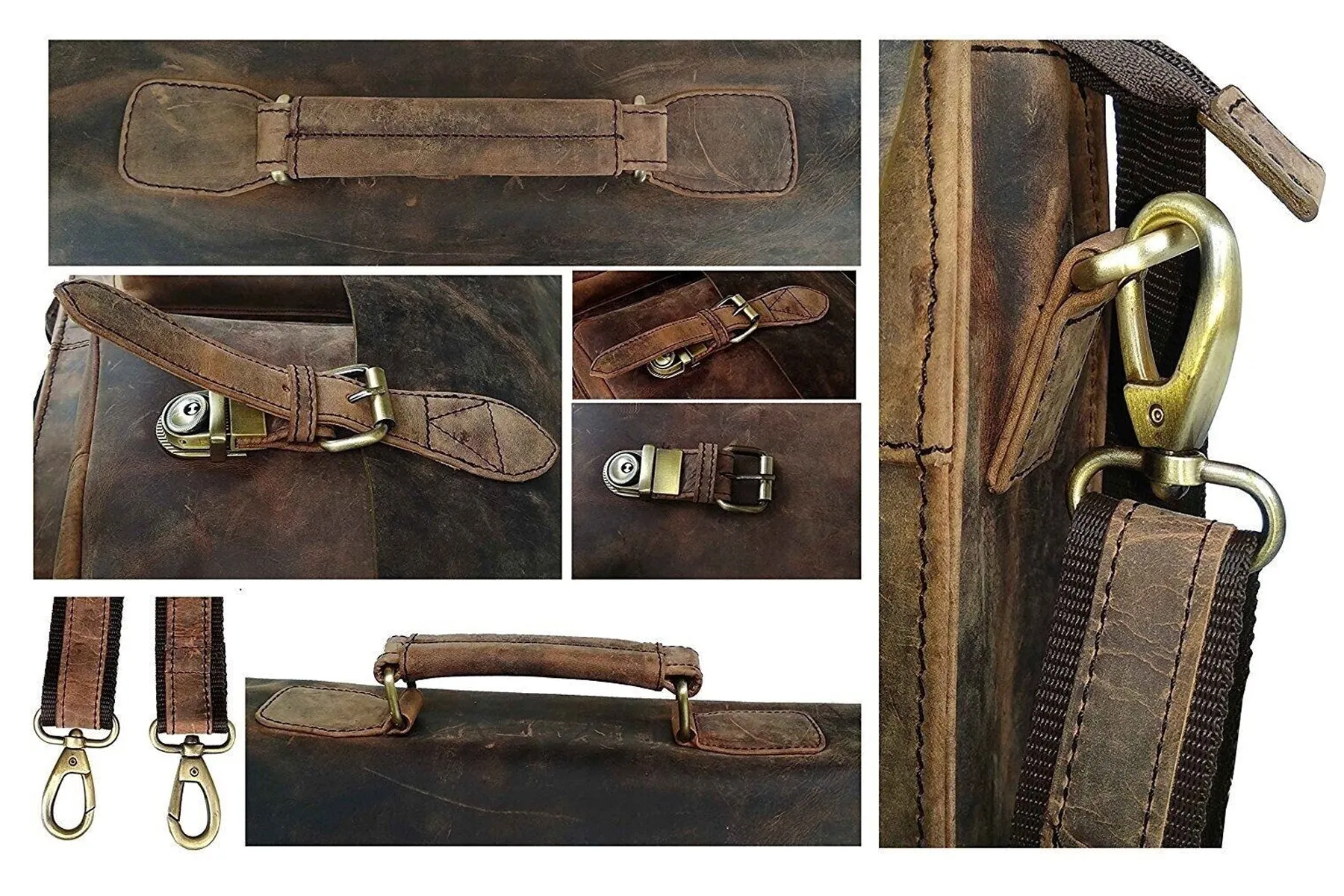 BUFFALO HUNTER LEATHER MESSENGER BAG