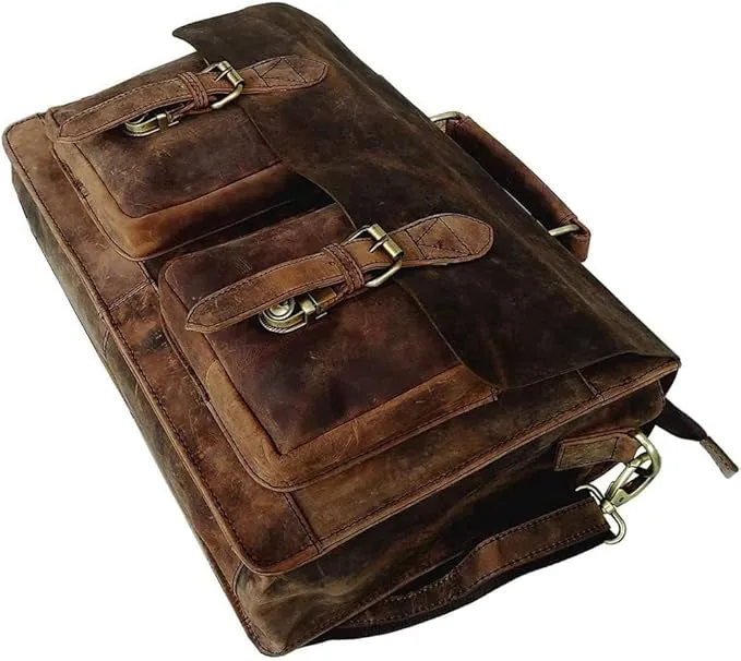 BUFFALO HUNTER LEATHER MESSENGER BAG