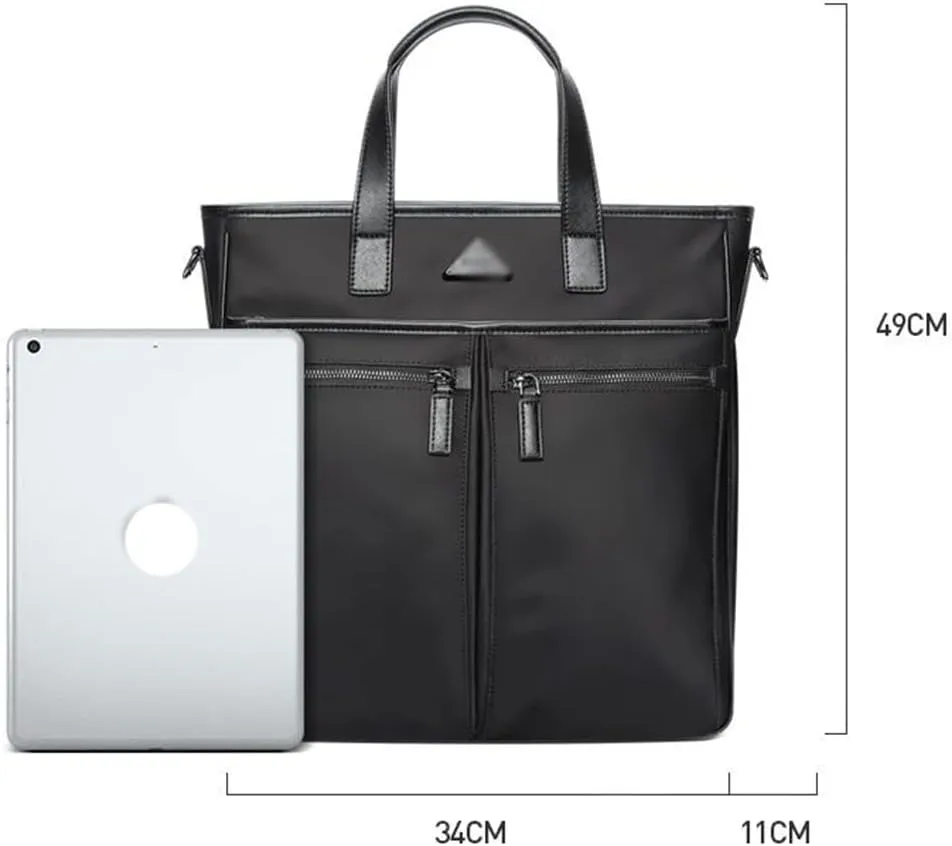 Business Handbag Male Large Capacity Nylon Shoulder Crossbody Bag Computer Briefcase