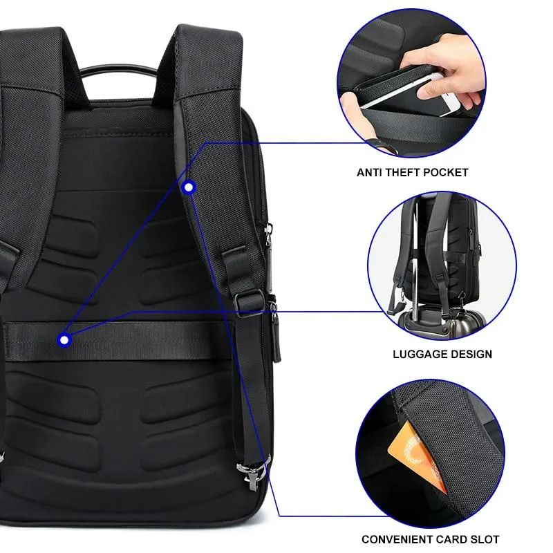 Business Laptop Anti Theft with USB Charging Waterproof Backpack
