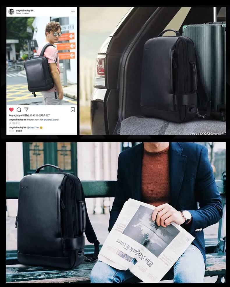 Business Laptop Anti Theft with USB Charging Waterproof Backpack