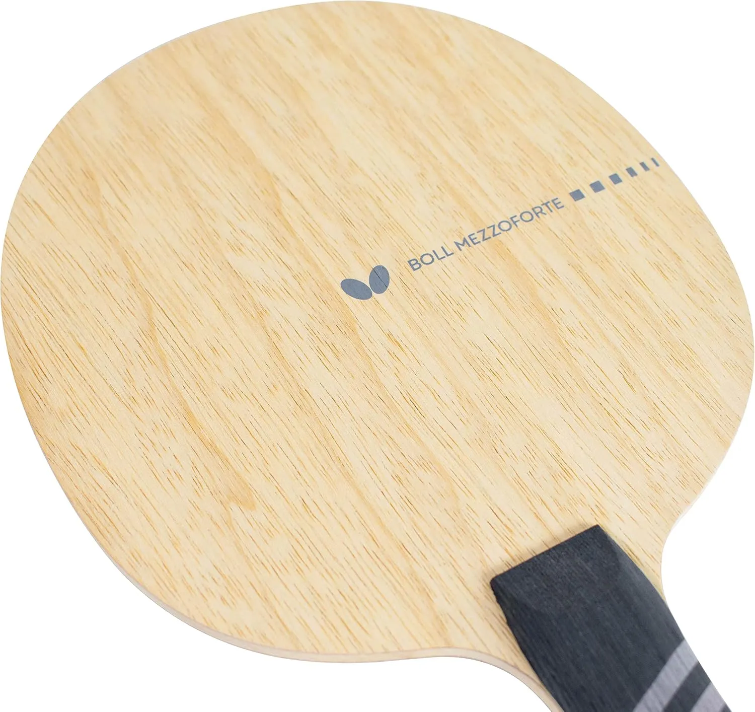 Butterfly Boll Mezzoforte Table Tennis Blade - 5-Ply All-Wood Blade - Available in an, FL, and ST Shakehand Handle Styles - Professional Table Tennis Blade
