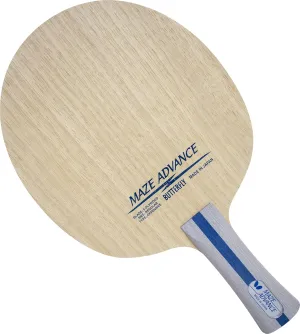 Butterfly Maze Advance Table Tennis Blade - 5-Ply All-Wood Blade - Professional Table Tennis Blade - Available in Flared Shakehand Handle Style - Made in Japan