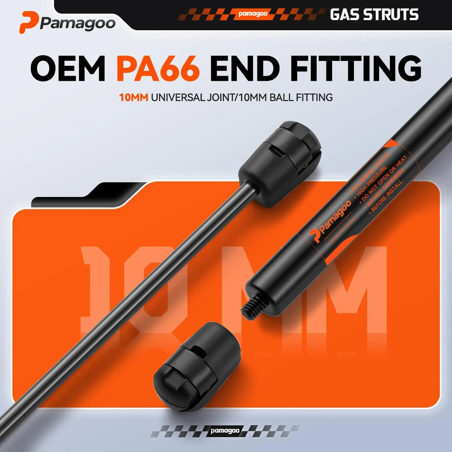 C16-08260 Gas Struts 20 inch 60 lbs/267N, spd-gs-5300-60 Gas Spring, 10462 Tanning Bed Shocks for RV Bed Storage Basement Door Travel Trailer Boat Hatch Lift Support, 2 Pack