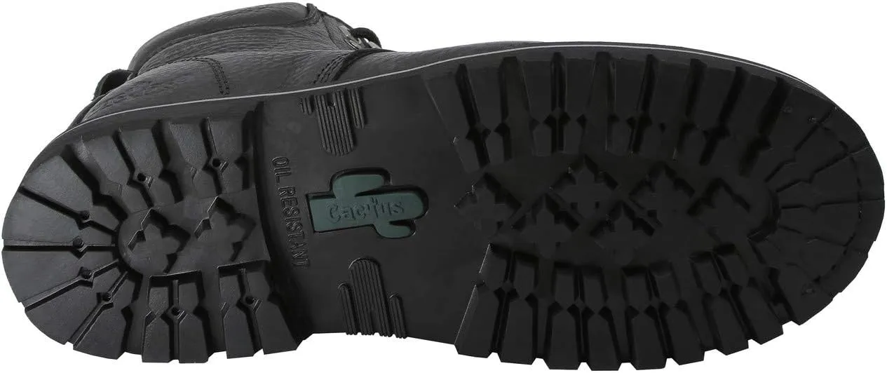 Cactus Men’s 6” Soft Toe Oil Tumbled Full Grain Leather Oil Resistant Rubber Outsole Construction Work Boot