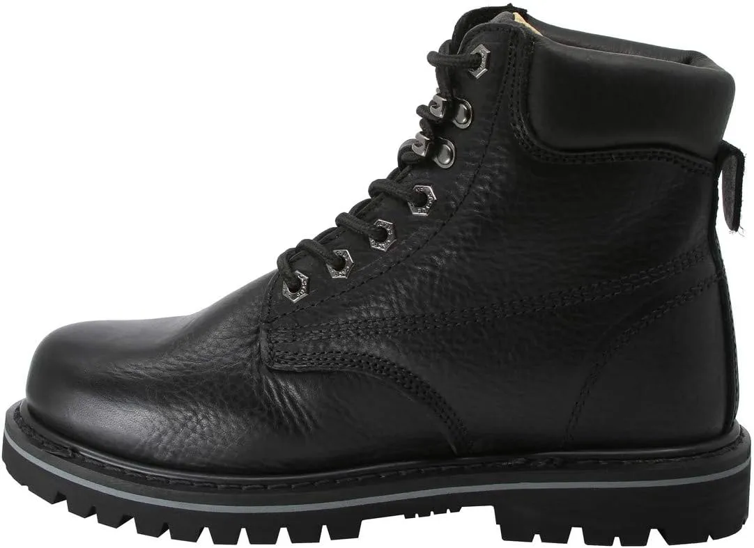 Cactus Men’s 6” Soft Toe Oil Tumbled Full Grain Leather Oil Resistant Rubber Outsole Construction Work Boot