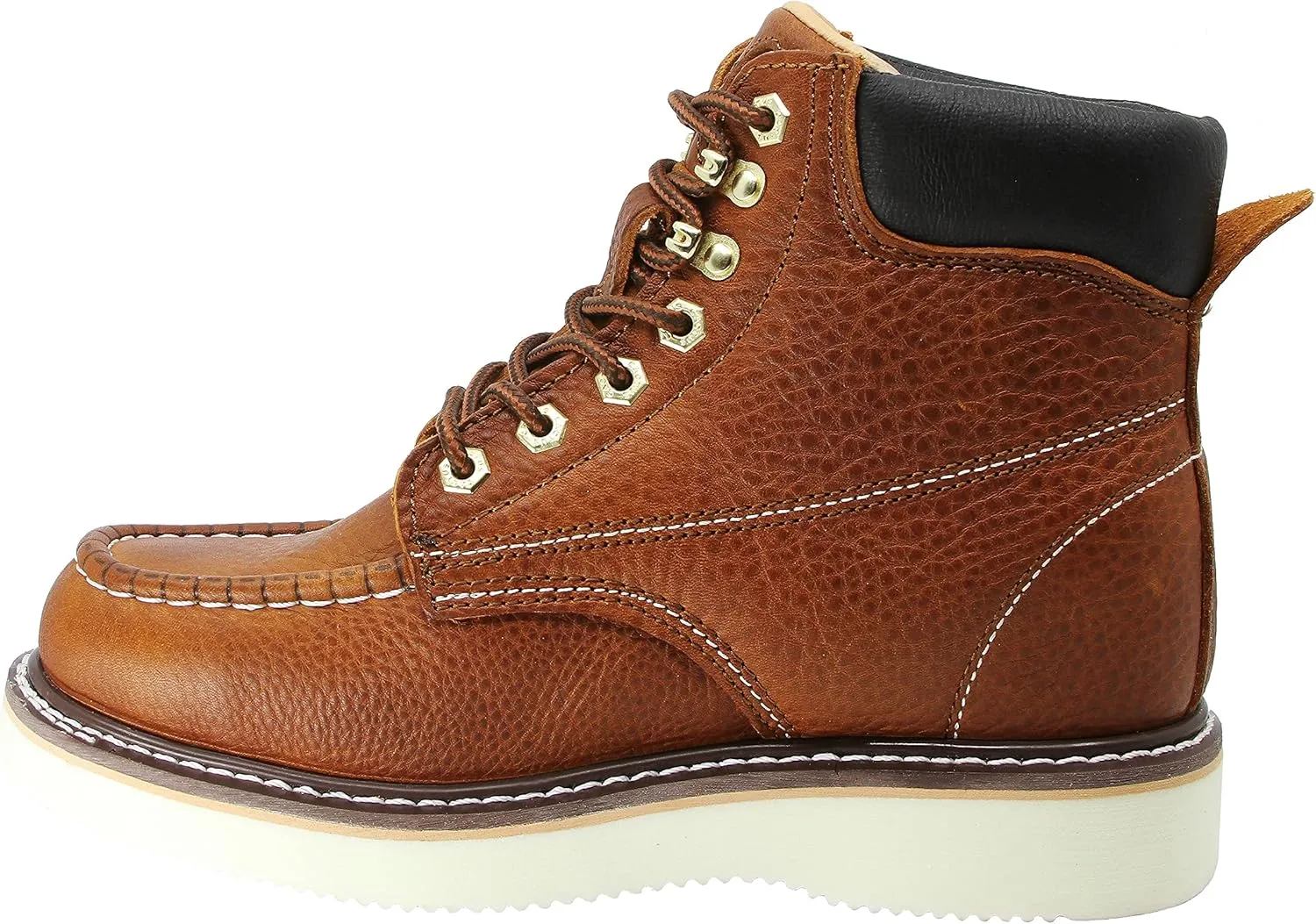 Cactus Men's 71622M 6" Full Grain Leather Polyurethane (PU) Outsole Moc-Toe Work Boots