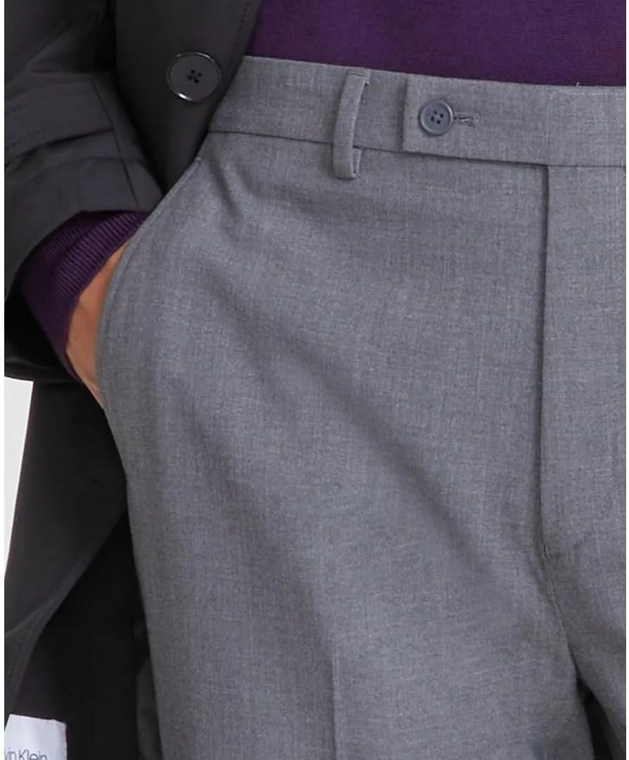 Calvin Klein Men's Slim Fit Stretch Dress Suit Pants for Men, Ultra-Tapered, Wrinkle-Resistant, Moisture-Wicking Fabric