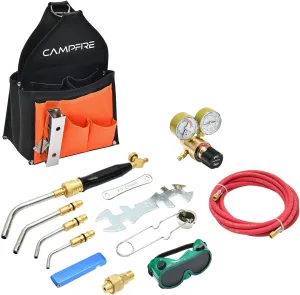 CAMPFIRE Acetylene Torch Kit With Tool Bag Turbotorch Kit, Fuel Gas Kit Professional Series
