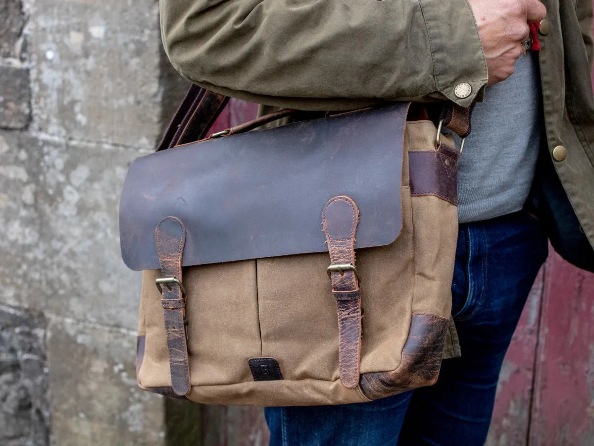 Canvas and Leather Satchel