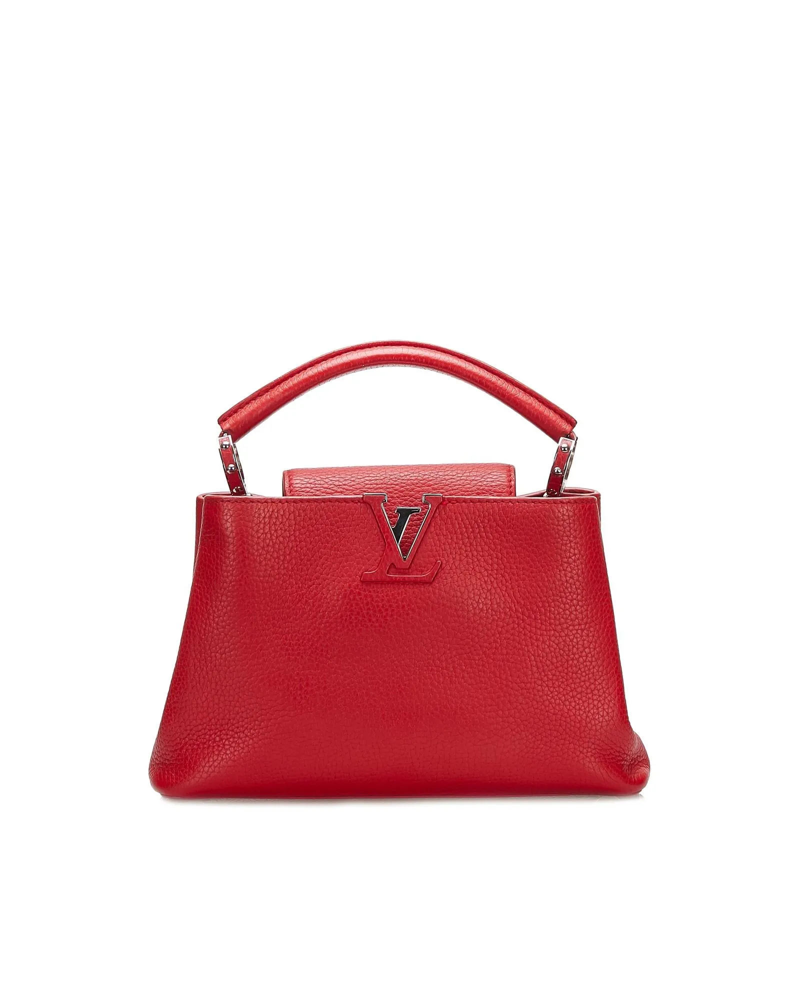 Capucines Mini Red Leather Handbag